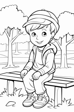 child playing in a park