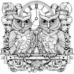 steampunk owls
