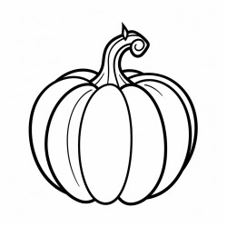 simple pumpkin with a stem