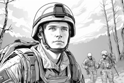 army veteran military easy line