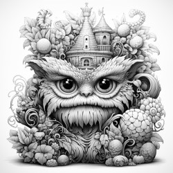 sweet monster  coozy  fantasy  details