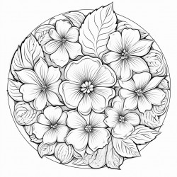 a mandala of flowers