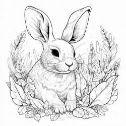 rabbit eat grass