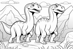 kids coloring book dinosaurs