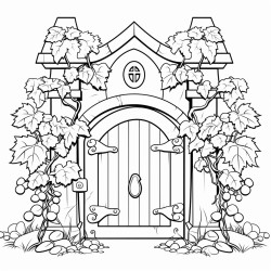 closed gate to magic garden ivy