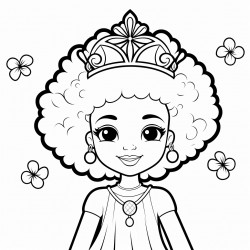 black princess with afro