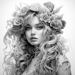 black and white
