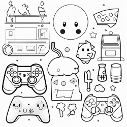 kawaii style gamer theme