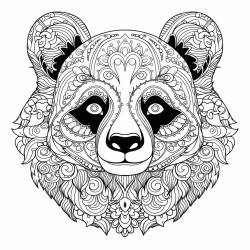 a panda made with mandala art