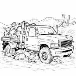 a ute with a separate trailer at the dump