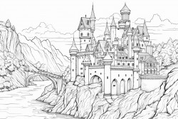 midevil dragn and castle scenes