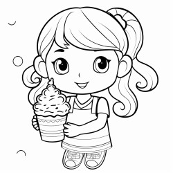 nia de 4 aos jugando con helado