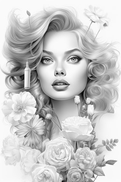 girl trying lipstick