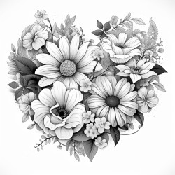 heart shaped  flowers all kind