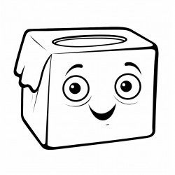 tissue box bold with one tissue paper sticking out