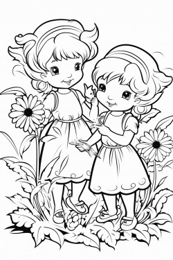 fairies picking flowers