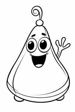 image of a castanet in a coloring book page