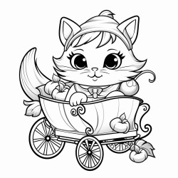 21a witchs cat in a pumpkin carriage