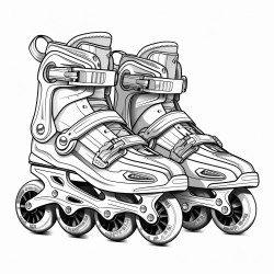 space with inline skates
