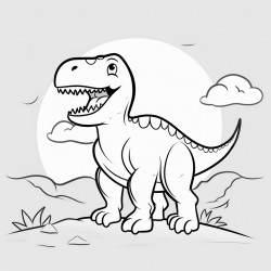 trex with simple background