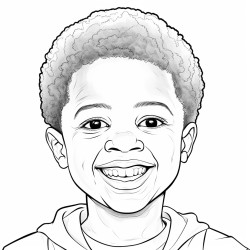 5 year old black boy smiling