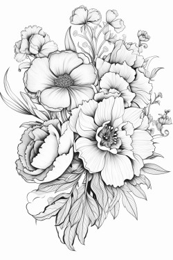 a bouquet of spring flowers