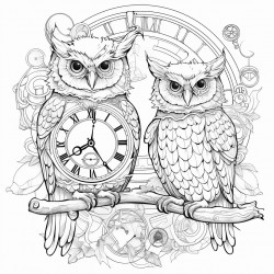 steampunk owls