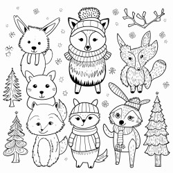 whimsical winter wonderland animals