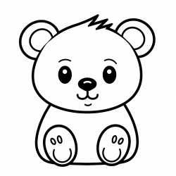 comfy simple coloring page thick black outline