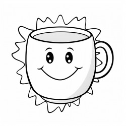 a mug on the rug under the sun