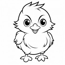 fluffy baby chick with soft feathers and a tiny beak