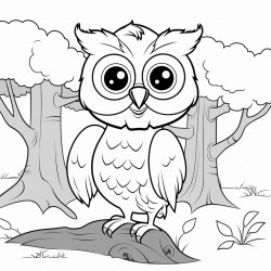 an owl in the forest