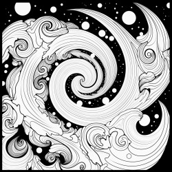 a mysterious dark swirl in space that pulls everything in