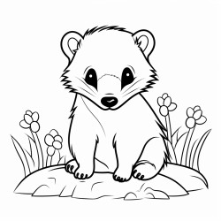 a cute and adorable icelandic badger