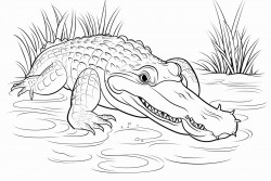 crocodile under water