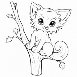 cat sitting on a tree