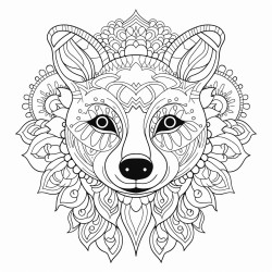 animal with mandala