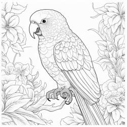 un perroquet qui vole