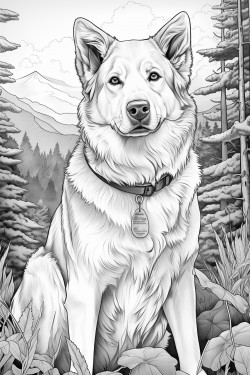 a dog in a forest near crested butte colorado