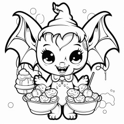 cute zombie cooking bat shaped cookies