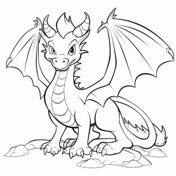 grand dragon with its wings spread