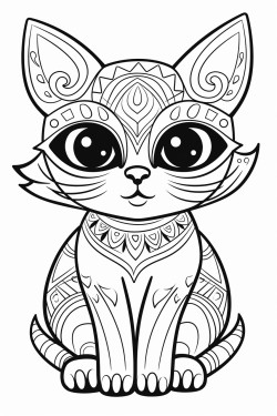 gatto con occhi grandi