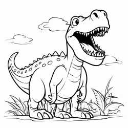 a big dinosaur with teeth