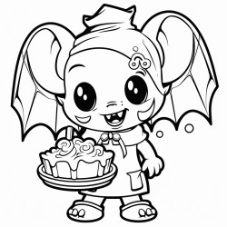cute zombie cooking bat shaped cookies