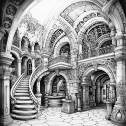 art deco wine cellar