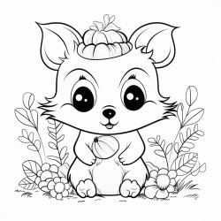 a cute   coloring bookvector white background black and white black drawing