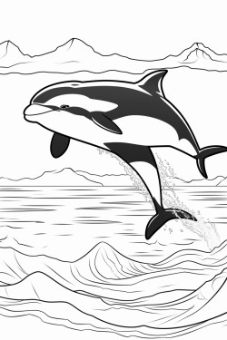 orca jumping out of the ocean