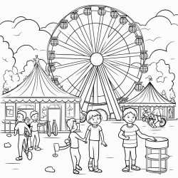 coloriage de fte foraine