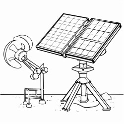 solar panel being hit by the sun