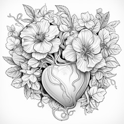 beautiful heart in realism style
